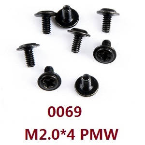 Wltoys 12628 RC Car spare parts screws M2.0*4 PMW (0069)