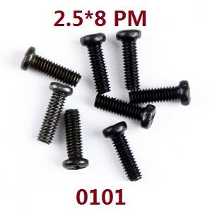 Wltoys 12628 RC Car spare parts screws 2.5*8 PM (0101)