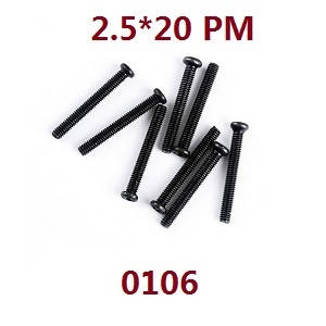 Wltoys 12628 RC Car spare parts screws 2.5*20 PM (0106)