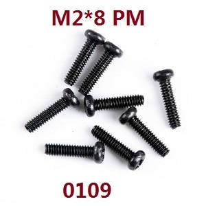 Wltoys 12628 RC Car spare parts screws 2*8 PM (0109) - Click Image to Close