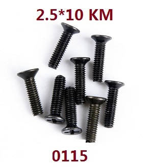 Wltoys 12628 RC Car spare parts screws 2.5*10 KM (0115)