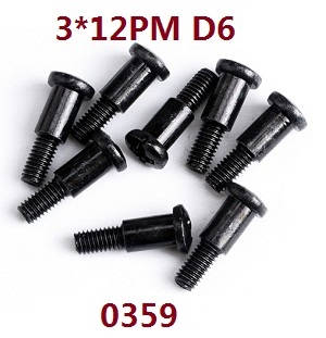 Wltoys 12628 RC Car spare parts screws 3*12 PM D6 (0359)