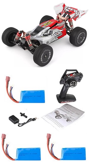 Wltoys 144001 RC Car with 3 battery RTR Red