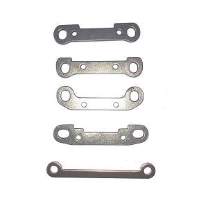 Wltoys 144001 RC Car spare parts steering linkage and swing arm strengthening plate set - Click Image to Close
