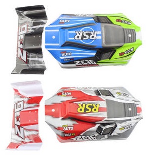 Wltoys 144001 RC Car spare parts car shell (Red and Green) - Click Image to Close