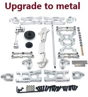 Wltoys 144001 RC Car spare parts 12-IN-1 upgrade to metal kit Silver
