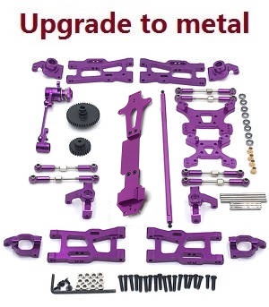 Wltoys 144001 RC Car spare parts 12-IN-1 upgrade to metal kit Purple