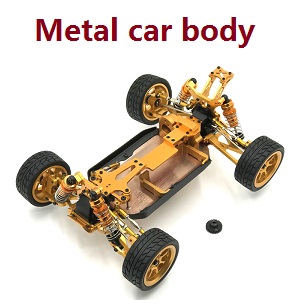 Wltoys 144001 RC Car spare parts upgrade to metal car body assembly Gold - Click Image to Close