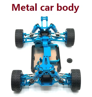 Wltoys 144001 RC Car spare parts upgrade to metal car body assembly Blue - Click Image to Close