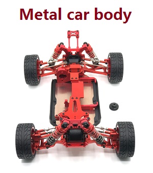 Wltoys 144001 RC Car spare parts upgrade to metal car body assembly Red - Click Image to Close