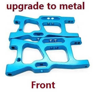 Wltoys 144001 RC Car spare parts front swing arm (Metal Blue) - Click Image to Close