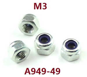 Wltoys 144001 RC Car spare parts M3 nuts A949-49 - Click Image to Close