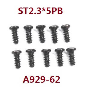 Wltoys WL XK WL-Model 16800 Excavator spare parts screws set ST2.3*5PB A929-62 Wltoys WL XK WL-Model 16800 Excavator spare parts screws set ST2.3*5PB A929-62