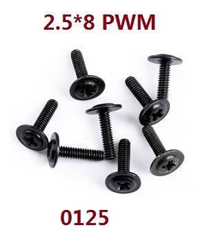 Wltoys WL XK WL-Model 16800 Excavator spare parts screws set 2.5*8 PWM 0125 Wltoys WL XK WL-Model 16800 Excavator spare parts screws set 2.5*8 PWM 0125