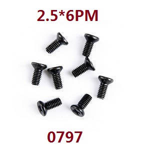 Wltoys WL XK WL-Model 16800 Excavator spare parts screws set 2.5*6PM 0797 Wltoys WL XK WL-Model 16800 Excavator spare parts screws set 2.5*6PM 0797
