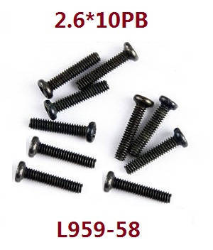 Wltoys WL XK WL-Model 16800 Excavator spare parts screws set 2.6*10PB L959-58 Wltoys WL XK WL-Model 16800 Excavator spare parts screws set 2.6*10PB L959-58