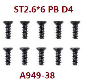 Wltoys WL XK WL-Model 16800 Excavator spare parts screws set ST2.6*6PB A949-38 Wltoys WL XK WL-Model 16800 Excavator spare parts screws set ST2.6*6PB A949-38