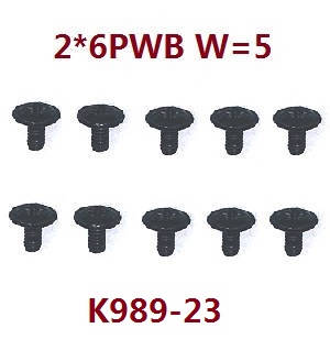 Wltoys WL XK WL-Model 16800 Excavator spare parts screws set 2*6PWB K989-23