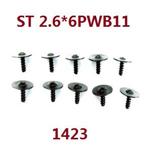 Wltoys WL XK WL-Model 16800 Excavator spare parts screws set ST2.6*6PWB11 1423 - Click Image to Close