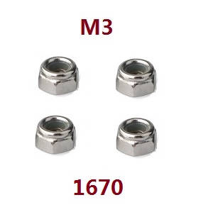 Wltoys WL XK WL-Model 16800 Excavator spare parts M3 nuts 1670 - Click Image to Close