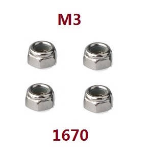 Wltoys WL XK WL-Model 16800 Excavator spare parts M3 nuts 1670 Wltoys WL XK WL-Model 16800 Excavator spare parts M3 nuts 1670