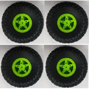 Wltoys 18428-A RC Car spare parts tires (Green) 4pcs