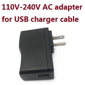 Wltoys 18428-A RC Car spare parts 110V-240V AC Adapter for USB charging cable - Click Image to Close