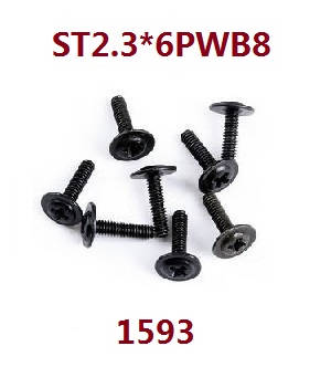 Wltoys 18428-A RC Car spare parts screws ST2.3*6PWB8 1593