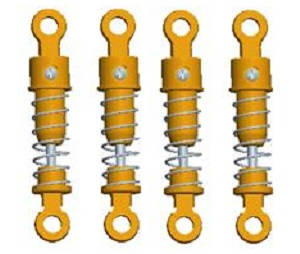 Wltoys 18428-A RC Car spare parts shock absorber (Yellow) 4pcs