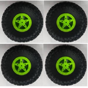 Wltoys 18428-B RC Car spare parts tires 4pcs (Green) - Click Image to Close