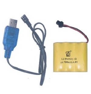 Wltoys 18428-B RC Car spare parts 4.8V 700mAh battery with USB charger wire - Click Image to Close