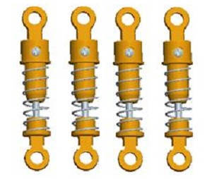 Wltoys 18428-C RC Car spare parts shock absorber (Yellow) 4pcs