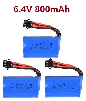 Wltoys 18428 18429 RC Car spare parts 6.4V 800mAh battery 3pcs - Click Image to Close