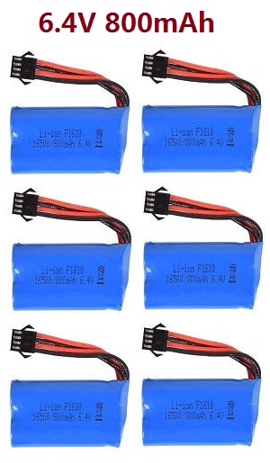 Wltoys 18428 18429 RC Car spare parts 6.4V 800mAh battery 6pcs