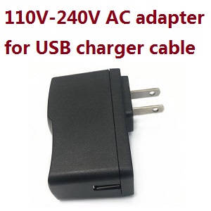 Wltoys 18428 18429 RC Car spare parts 110V-240V AC Adapter for USB charging cable - Click Image to Close