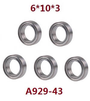 Wltoys 18428 18429 RC Car spare parts bearings 5pcs 6*10*3 A929-43
