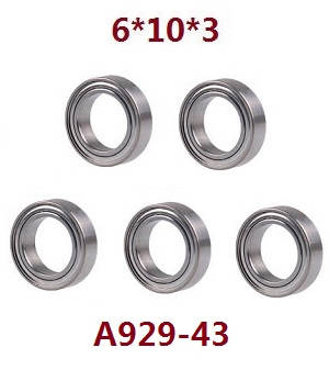 Wltoys 18428 18429 RC Car spare parts bearings 5pcs 6*10*3 A929-43 - Click Image to Close