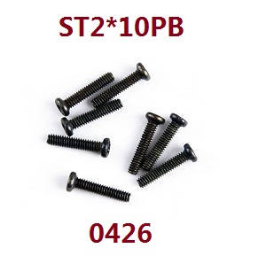 Wltoys 18428 18429 RC Car spare parts screws ST2*10PB 0426 - Click Image to Close