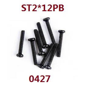 Wltoys 18428 18429 RC Car spare parts screws ST2*12PB 0427 - Click Image to Close