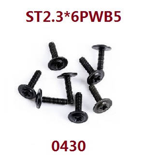 Wltoys 18428 18429 RC Car spare parts screws ST2.3*6PWB5 0430