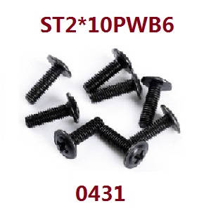 Wltoys 18428 18429 RC Car spare parts screws ST2*10PWB6 0431 - Click Image to Close