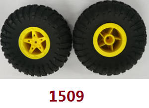 Wltoys 18628 18629 RC Car spare parts tires 2pcs 1509 (Yellow) - Click Image to Close