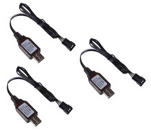 Wltoys 18628 18629 RC Car spare parts 6.4V USB charger wire 3pcs - Click Image to Close