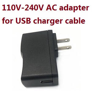 Wltoys 18628 18629 RC Car spare parts 110V-240V AC Adapter for USB charging cable - Click Image to Close