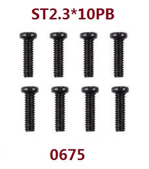 Wltoys 18628 18629 RC Car spare parts screws ST2.3*10PB 0675