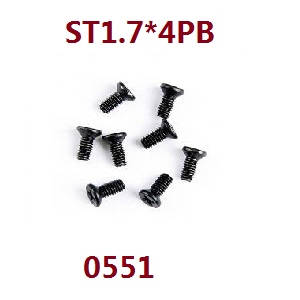 Wltoys 18628 18629 RC Car spare parts screws ST1.7*4PB 0551 - Click Image to Close