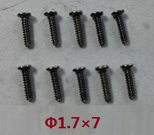 Wltoys 24438 24438B RC Car spare parts screws 1.7*7 10pcs