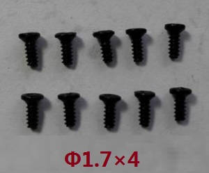 Wltoys 24438 24438B RC Car spare parts screws 1.7*4 10pcs