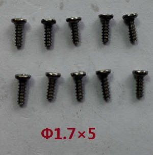 Wltoys 24438 24438B RC Car spare parts screws 1.7*5 10pcs - Click Image to Close