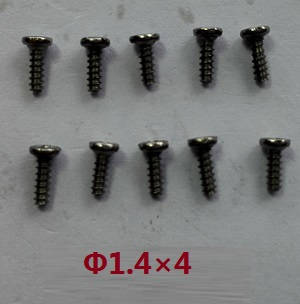 Wltoys 24438 24438B RC Car spare parts screws 1.4*4 10pcs - Click Image to Close